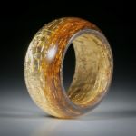 Fingerring Fibertec, Glasfaser mit Bronze poliert