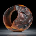 Fingerring Wurzelholz feinmatt, mit naturbelassenen Partien