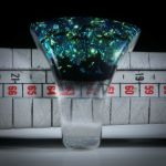 Opalglasring, handgeschliffener Fusingglas Ring, gegen unten schmaler werdend