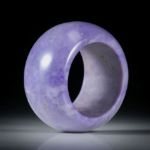 Edelsteinring Lavendeljade, Türkei, Bandring bombiert und poliert, Breite 16mm