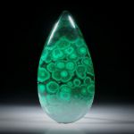 Malachit Tropfen mit schöner Zeichnung, ca.50x26x8mm