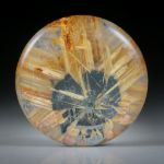 Rutilstern 25.03ct. runder Cabochon, beidseitig bombiert geschliffen und poliert, ca.23.5x23.5x5.5mm