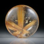 Sternrutil 28.2ct. runder Cabochon, beidseitig bombiert geschliffen und poliert, ca.23x23x8mm