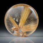 Sternrutil 28.2ct. runder Cabochon, beidseitig bombiert geschliffen und poliert, ca.23x23x8mm