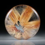 Sternrutil 16.96ct. runder Cabochon, beidseitig bombiert geschliffen und poliert, ca.22x22x5mm