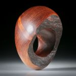 Wurzelholz Ring mit naturbelassener Seite, Innendurchmesser 18mm