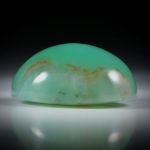 australischer Chrysopras, handgeschliffener Cabochon oval ca.36x26x17mm