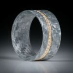 Diamantring, Alliancering mit Alutex, Gelbgold 750 mit 47 Brillanten à 1.1mm Durchmesser, 0.27ct.