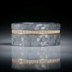 Diamantring, Alliancering mit Alutex, Gelbgold 750 mit 47 Brillanten à 1.1mm Durchmesser, 0.27ct.