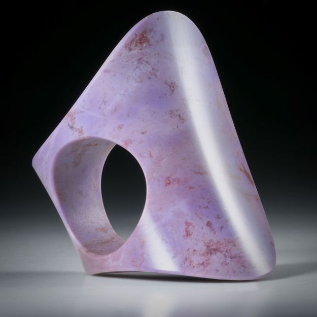 Edelsteinring Jade (Jadeit, Türkei), freie bequeme Form "Zweiflächer" ca.47x34x22mm