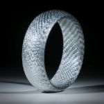 Alutex Armreif, Aussenseite bombiert, Innenkanten gerundet, feinmatt, Breite 25mm, Innendurchmesser 65.3mm