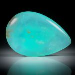 blauer Andenopal transparent, Tropfenform ca.38.5x26x9mm