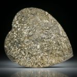 Pyrit auf Schiefer, grosses Herz ca.70x60x8mm