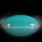 blauer Andenopal transluzent, ovaler Cabochon ca.35x29x10mm