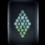 Turmaline, rund facettiert, 25 Steine, 6.99ct. Durchmesser ca. 4mm
