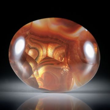 Feuerachat 21.31ct. Cabochon oval ca.25x20x6mm