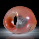 Steinring Achat, teilweise naturbelassen, innen und aussen poliert, Innendurchmesser 19.3mm