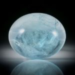 Aquamarin 41.48ct. ovaler Cabochon, handgeschliffen ca.28x23x10.5mm