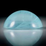 Aquamarin 52.84ct. ovaler Cabochon, handgeschliffen ca.27.5x22.5x13mm