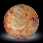 Karneol 71.05ct. runder Cabochon mit naturbelassenem Boden ca.38x38x7mm