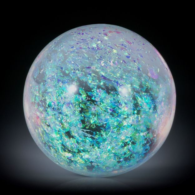 Opalglas Cabochon, runde Form, hoch bombiert ca.30x30x17.5mm,