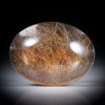 Rutilquarz Cabochon oval, ca.38x29x12mm