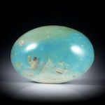 blauer Andenopal, ovaler Cabochon ca.27x19x8.5mm