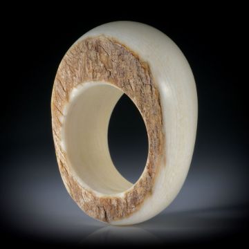 Fingerring aus Mammut Elfenbein, teilweise naturbelassen, Innendurchmesser 19.2mm