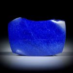 Edelsteinring Lapislazuli, Tafelring poliert, teilweise naturbelassen ca.38x30x25mm, Innendurchmesser 18.7mm