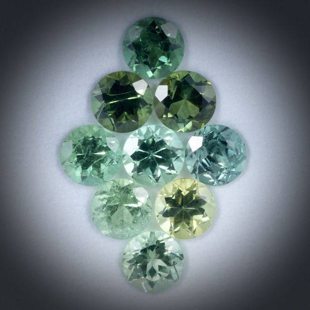 Turmaline, rund facettiert 4.99ct. Durchmesser ca. 5.2mm