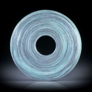 Glasfaser "Winterfarben", bombierte Rondelle mit zentrischer Bohrung, Durchmesser 30/8.5mm