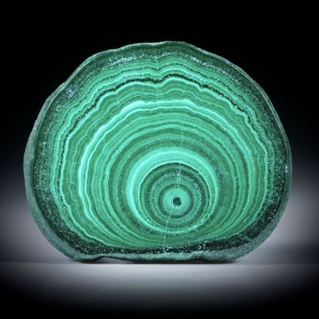 Malachit Querschnitt poliert, ca.32x26.5x5mm