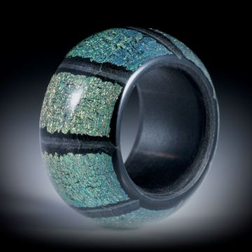 Opalglas Fingerring, poliert, Breite 16mm, aussen bombiert, Innendurchmesser 19mm