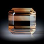 Turmalin 12.47ct. Smaragdschliff, mit Farbverlauf ca.12x12x9mm