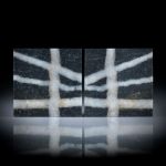 Kieselstein Paar 70.33ct. Viereckform flach je ca.30x30x3mm