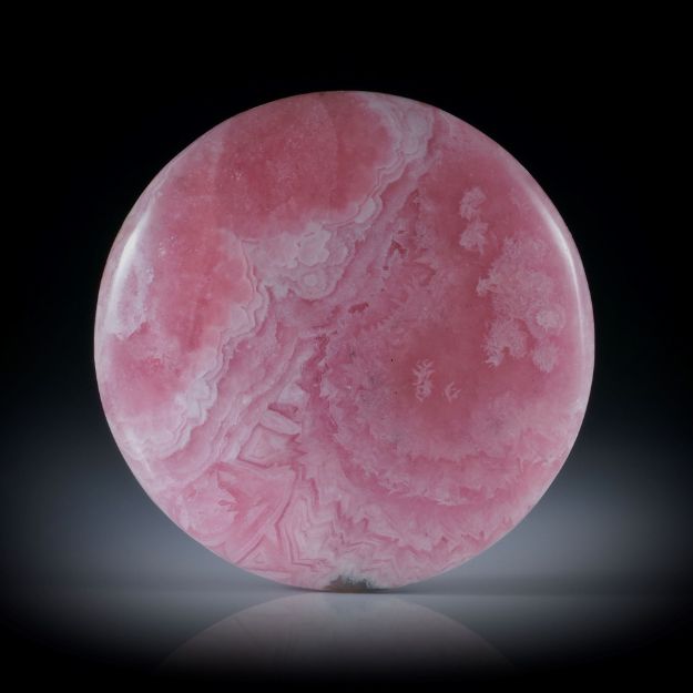 Rhodochrosit 63.91ct. runder Cabochon poliert, ca.33x33x6.5mm