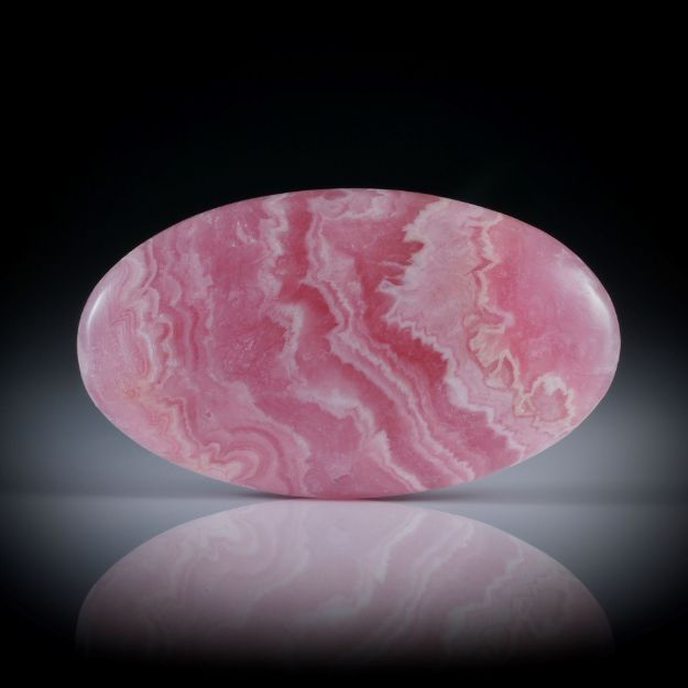 Rhodochrosit 52.52ct. ovaler Cabochon poliert, ca.39x22x7mm