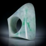 Jadeit Burma, Fingerring "Zweiflächer" Breite unten ca.13mm, Innendurchmesser 19.2mm