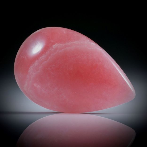 Rhodochrosit 43.93ct. Tropfenform bombiert, ca.34x22x7mm