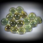 Turmalin Lot 9.29ct. runde Cabochon 5mm Durchmesser