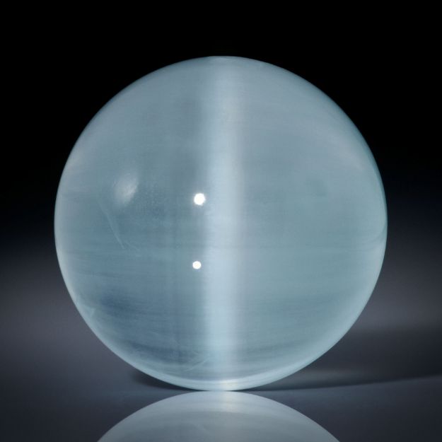Aquamarin Katzenauge 29.37ct. runder Cabochon ca.20x20x10mm