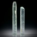 Beryll Kristall Paar 27.04ct. ca.46x6x5.5mm und 38.5x6x5.5mm