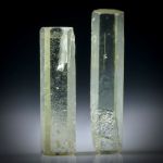 Beryll Kristall Paar 17.78ct. ca.28x6x5mm und 25x7x5mm