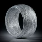 Alutex Fingerring, gewickelte Struktur mattiert, Breite 14mm, Stärke 5mm, Innendurchmesser 20.7mm