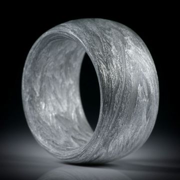 Alutex Fingerring, gewickelte Struktur mattiert, Breite 14mm, Stärke 5mm, Innendurchmesser 20.7mm