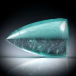 Turmalin, 9.94ct. Cabochon in Schildform ca.18.5x11x6.5mm
