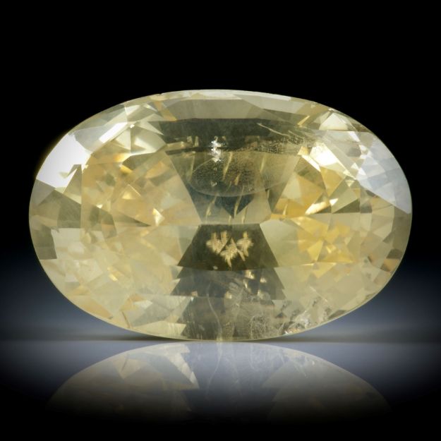 Saphir Ceylon unerhitzt 20.19ct. oval facettiert ca.19.5x13x9.5mm