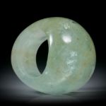 Edelsteinring Aquamarin (Pakistan), im Verlauf geschliffen und poliert, Innendurchmesser 19.1mm