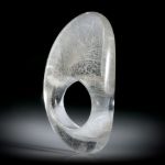 Edelsteinring Rutilquarz, freie Form, hoch geschliffen ca.51x28x16mm, innen/aussen poliert, Innendurchmesser 18.16mm
