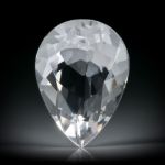 schweizer Bergkristall 10.11ct.  Tropfenschliff, Präzisionsschliff ca.17.8x13.1x8.9mm